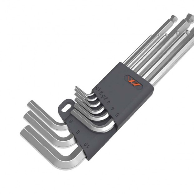 Set chei hexagonale JIMI Home, Inox, 1.5-10 mm, 9 buc, Argintiu Set chei hexagonale JIMI Home, Inox, 1.5-10 mm, 9 buc, Argintiu
