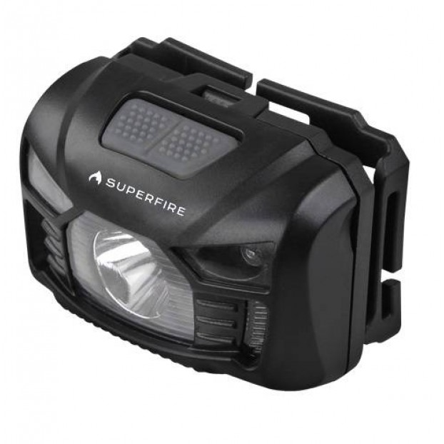 Lanterna Frontala LED SUPERFIRE HL06 cu acumulator, Senzor No Touch - Negru