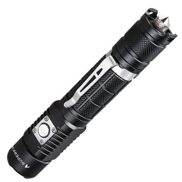 Lanterna LED SUPERFIRE A3-S, 10W, 1100lm, IP67, USB-C, Aluminiu - Negru