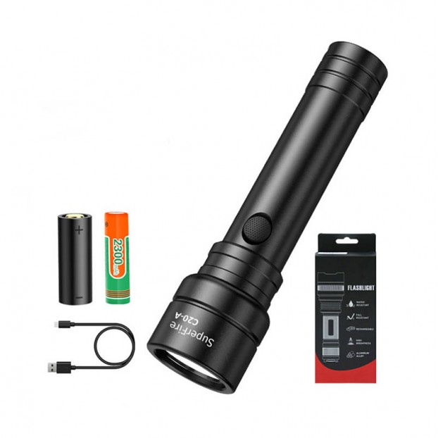Lanterna LED SUPERFIRE C20, 15W, 1100lm, IP46, Aluminiu - Negru Lanterna LED SUPERFIRE C20, 15W, 1100lm, IP46, Aluminiu - Negru